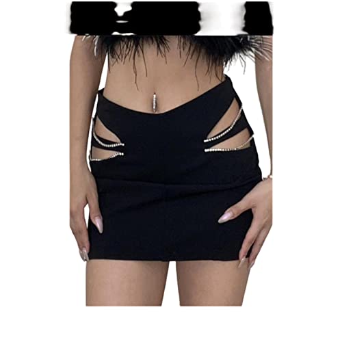 Mini jupe courte sexy UTELKA en noir taille M idéale pour vos soirées summer party club