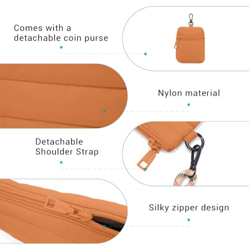 Image of ACUARIO Crossbody Bags for Women - Puffy Tote Bag Purse for Work, Travel, Shoulder Handbag with Small Wallet