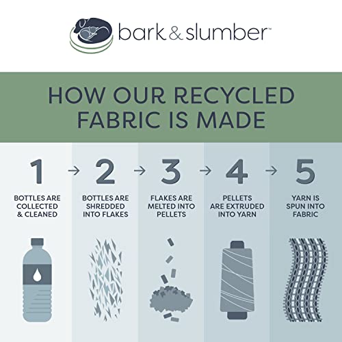 Bark & Slumber Plush Lounger Dog Bed, Recycled Fabric, Eco Friendly, Medium, Removable Washable Cover 36 X 27 X 4 #TOP7