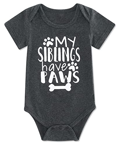 Image of Funnycokid Baby Boys Girls Bodysuit Funny Newborn Romper Short Sleeve Infant Neutral Outfits 0-12 Months