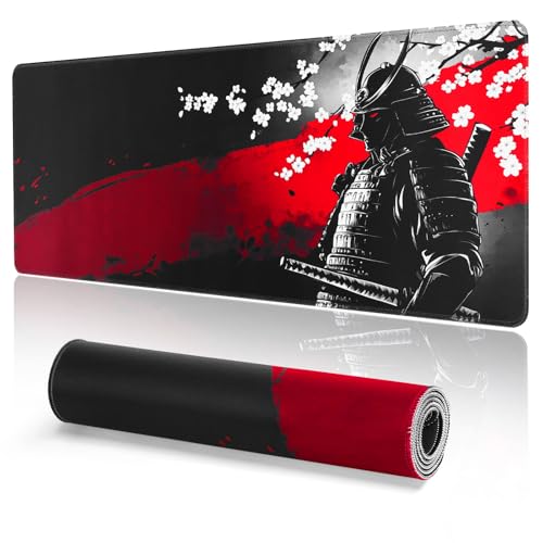 EFISH Tapis de Souris de Jeu Japonais XXL 800 x 300 mm Grand Tapis de Bureau Bords Cousus Imperméable Antidérapant pour PC, MacBook, Ordinateur Portable Améliore la précision et la Vitesse. (B17)