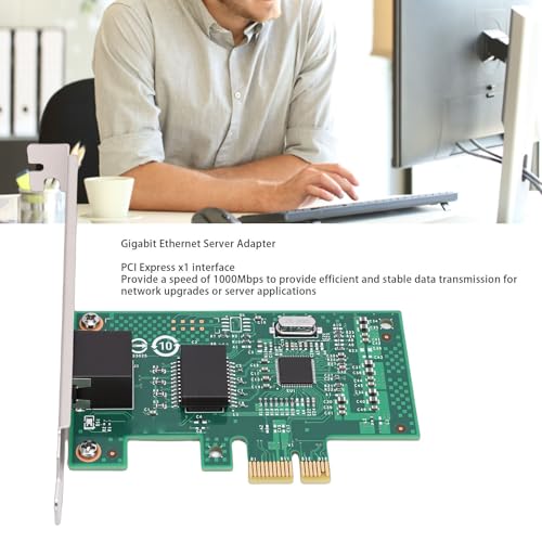 GOWENIC Adaptador de Red Ethernet Gigabit para Servidor, PCI Express 2.0 x1 con Controlador 82580 y Puerto RJ45 para OS X, Soporta VLAN QoS 10 100 1000Mbps miniatura 2