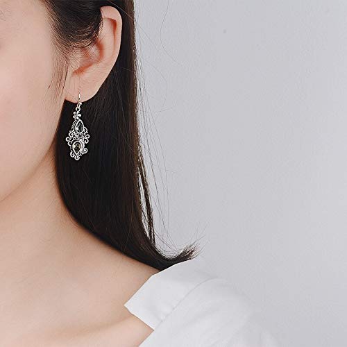 Boucles d'oreilles Améthyste et cristal légères pour lobes sensibles - 4