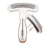 WAHL 2-in-1 Combination Double Row Pet Rake with Hair Shedding Blade for Dog or Cat Fur by The Brand Used by Professionals