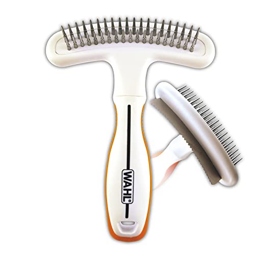 Wahl 2-in-1 Combination Double Row Pet Rake with Hair...