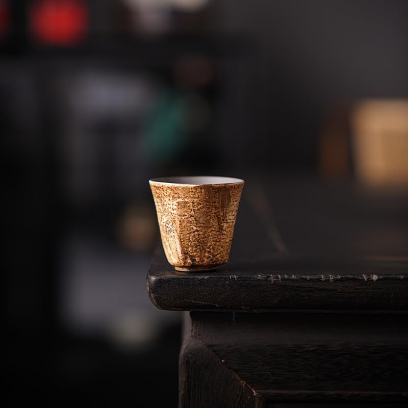 Tea Cup Retro Teacup Personal Drinking Host Single Gilded Silver Kung Fu Set Soaking Container