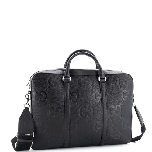 Pre-Loved Convertible Briefcase Jumbo GG Embossed Leather, Black2