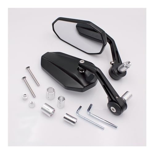 Espejo retrovisor para motocicleta scooters lateral manillar universal con mango de repuesto 2