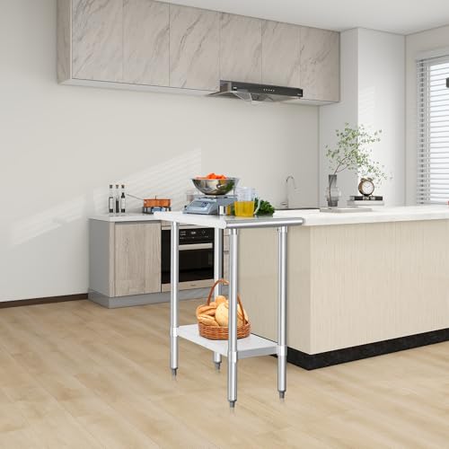Image of HARDURA Stainless Steel Commercial Table 30x15 Inches