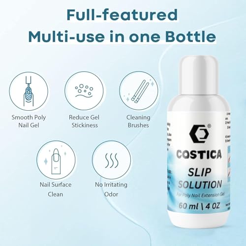 Image of COSTICA TOXIC FREE I NAIL ART KIT I POLYGEL NAIL KIT I POLYGEL NAIL EXTENTION KIT for Builder Gel UV Nail Art Kit Nail Extension Set [CLEAR POLYGEL KIT]