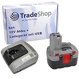 Fiable : kit pratique 2 en 1 de Trade-Shop : batterie de rechange 14,4 V / 3000 mAh / batterie Ni-MH + chargeur rapide assorti