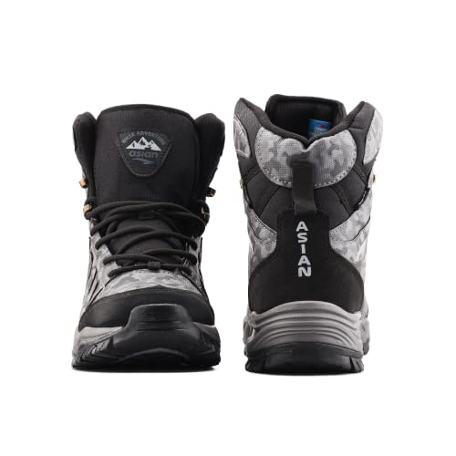 Image of ASIAN Explorer-01 Men's High Ankle Biking Shoes | Rugged Riding Boots with Cushioned Collar, Grip Outsole & Lace-Up Motorcycle Shoes