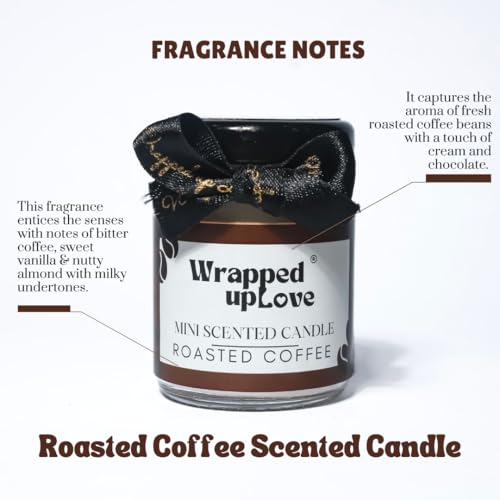 Image of Mini Scented Candles (Roasted Coffee And Peppermint Eucalyptus) Pack Of 2, Wax
