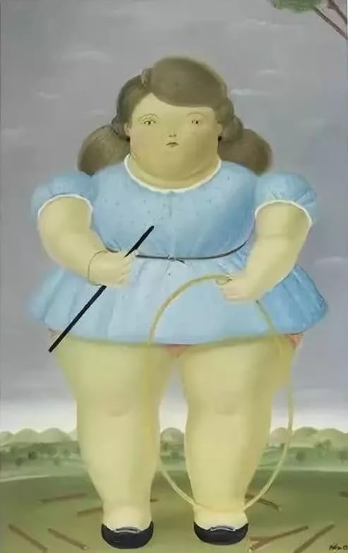 Impression sur toile Fernando Botero Fille avec un cerceau