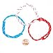 Fun Express 72 Piece Bulk Pack Patriotic 4th of July Wristband Red Blue and White Bracelets for Kids Party Favors
