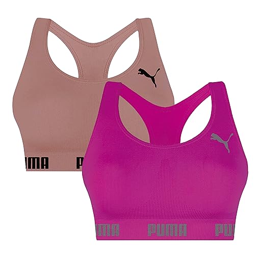 PUMA Kit 2 Tops Puma Nadador Sem Costura G 1 Nude - 1 Pink