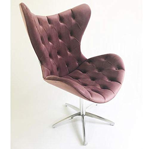 Poltrona Decorativa MINI EGG capitone veludo terra base giratória alumínio - Poltronas do Sul