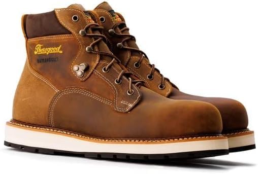 Thorogood Iron River 6” Leather Waterproof Work Shoes for Men with Composite Toe Oil and Slip-Resistant Outsole4