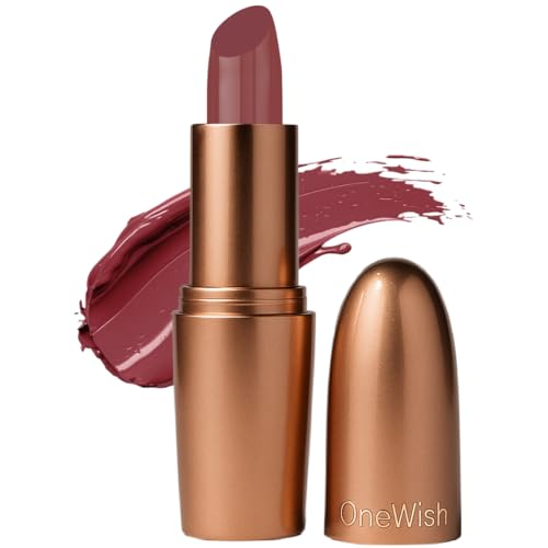 Image of One Wish Creamy Matte Lipstick Long Lasting for Women - Raisin Hell Shade 11 | Full Coverage | Creamy Formula | No Flaky Lips | No Dryness | Vitamin E, Almond Oil & Shea Butter for Moisturising Lip | 8 Hrs Lasting | Smooth Finish | 3.8 gm