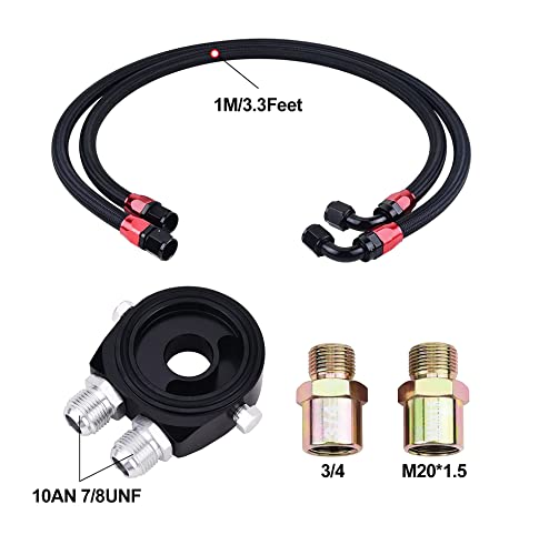 EVIL ENERGY 16 Row Oil Cooler Kit, 10AN Transmission Engine Cooler Universal Aluminium Black - Image 5