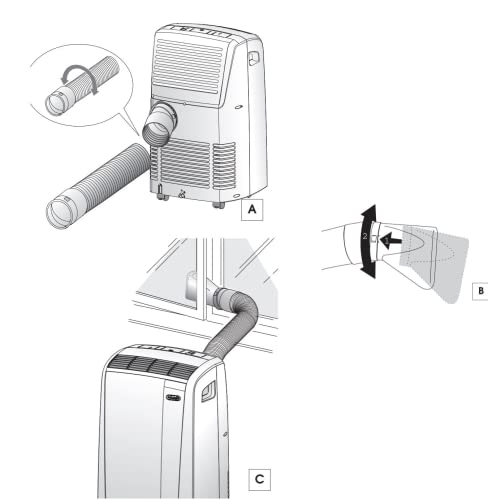 De'Longhi Pinguino PAC N82 ECO, Mobile Klimaanlage für Räume bis zu 80 m³, 9.400 BTU/h, 2,4 kW, 63 dB, Entfeuchtungsfunktion, Energieeffizienzklasse A, 12h-Timer, Weiß