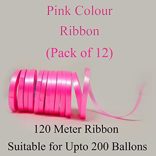 Image of AMFIN Curling Ribbons for Balloons - Pink (Pack 12)