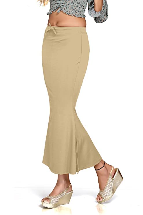 Image of Yashika Women Lycra Saree Shapewear Petticoat for Women || Saree Shapewear for Women(Petticoat Peach 01-M)
