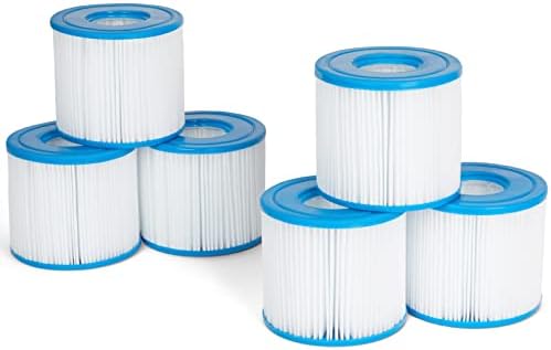 JUWO 6-Pack Type D Pool Filter Kit Replacement for Summer Waves 600 GPH Above Ground Pool Pump, Replace Type D
