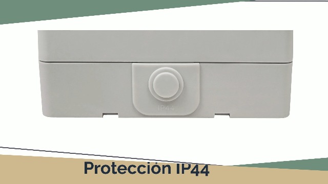 Interruptor Taff IP44 Gris: Seguro Para Baños Y Exteriores (world-trading-net)