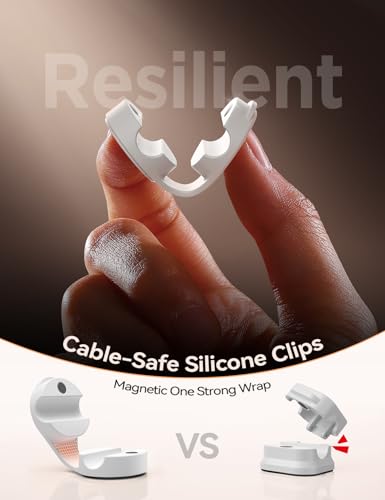 FLYLEAD 8-Pack Silicone Cord Organizer Magnetic Cable Clips - image 2