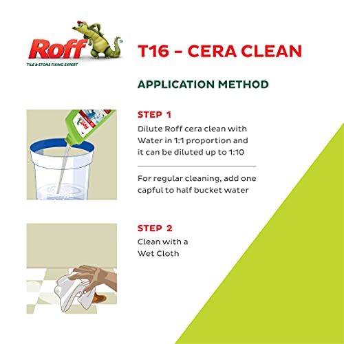 Image of Roff Cera Tile Cleaner,Rapid Action Tile,Concentrated Liquid for Tough Stains,Multi-surface Floor and Tile Cleaner,500 ml