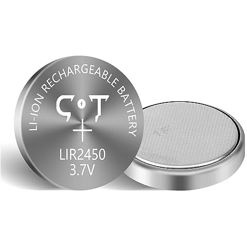 CT-ENERGY Lir2450 Rechargeable Battery for Keyless Remote Replace Cr 2450 3v Lithium Coin Cell Battery 2 Pack Cover