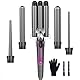 BESTOPE PRO set Welleneisen - Lockenstäbe 3 Fässer für Große Keine Locken Keramik Lockenwickler Verschiedenen Aufsätzen Temperatureinstellung Schnelle Erwärmung Handschuh 2 Clips Rose Gold 5 in 1