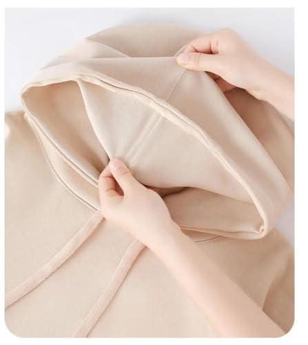 Men Hoodies Thick Fabric Solid Oversize Pullovers Sweatshirts2