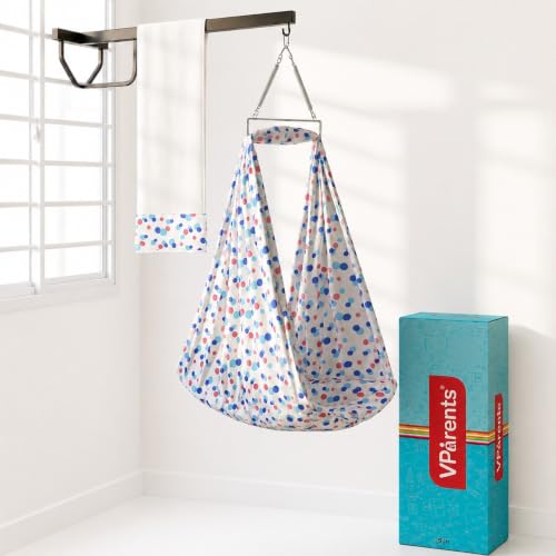 Image of VParents Sleeping Essentials Set with Mosquito Net, Spring & Window Hanger (Blue) | Preemie