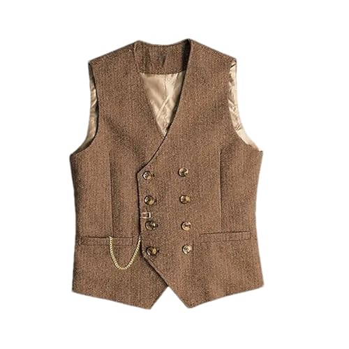 Men's Double-Breasted Suit Waistcoat – Slim Fit Vest For Wedding, Groomsmen & Formal Banquet