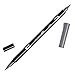 Produktbild Tombow ABT-N55 Fasermaler Dual Brush Pen mit zwei Spitzen, cool grey 7