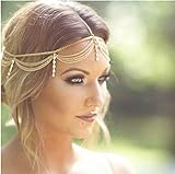 hellsehen schweiz ohne hilfsmittel ♥ Handgefertigtes Produkt Deniferymakeup Braut Boho Gold Kopfkette Braut Kopfbedeckung Bohemian Hochzeit Haarschmuck