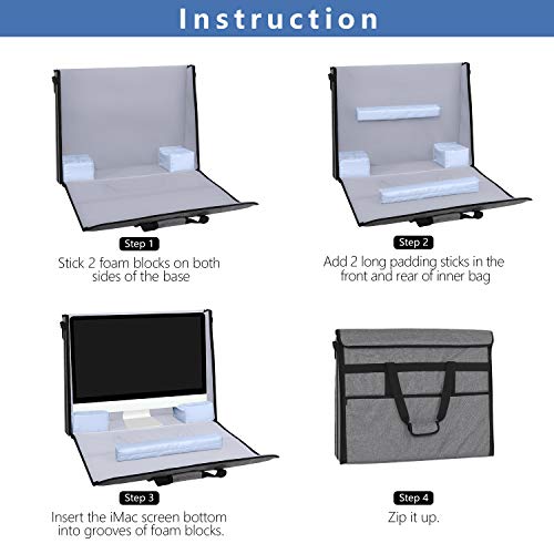 Image of Damero Tote Bag Compatible with Apple iMac Desktop Computer