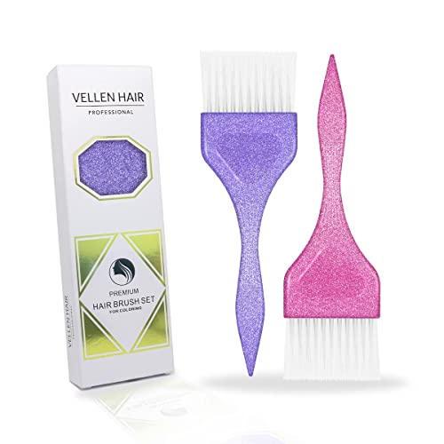 Vellen Hair Glam Big Brush Set de pinceaux à paillettes pour une application lisse, parfaits pour la coloration des cheveux et le balayage, réutilisables et...