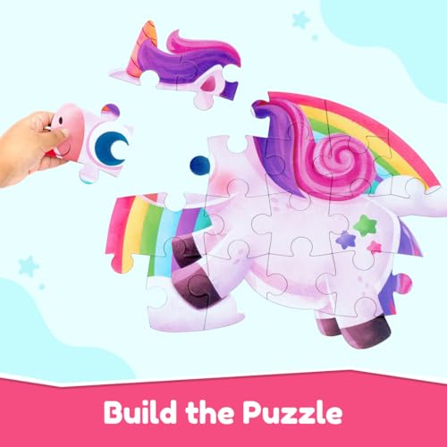 Image of Bloomingo Puzzle Kit - My First Jigsaw Puzzle - Unicorn & The Friendly Fairy - Jigsaw Puzzle for Kids (2-4 Years) 20+ Jigsaw Pieces