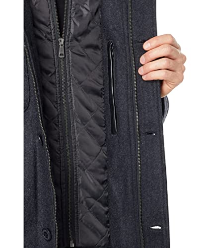 Image of Cole Haan Signature Men's Wool Melton Coat with Nylon Bib