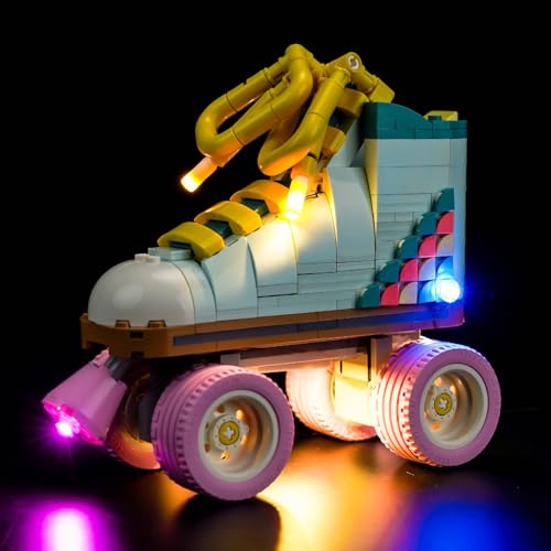 LocoLee Light Compatible with Lego 3 in1 Retro Roller Skate 31148, Creative Lighting Set Compatible with Lego Retro Roller Skate 31148 Set?Cute Gift for Kids 31148 (No Models Only Light)