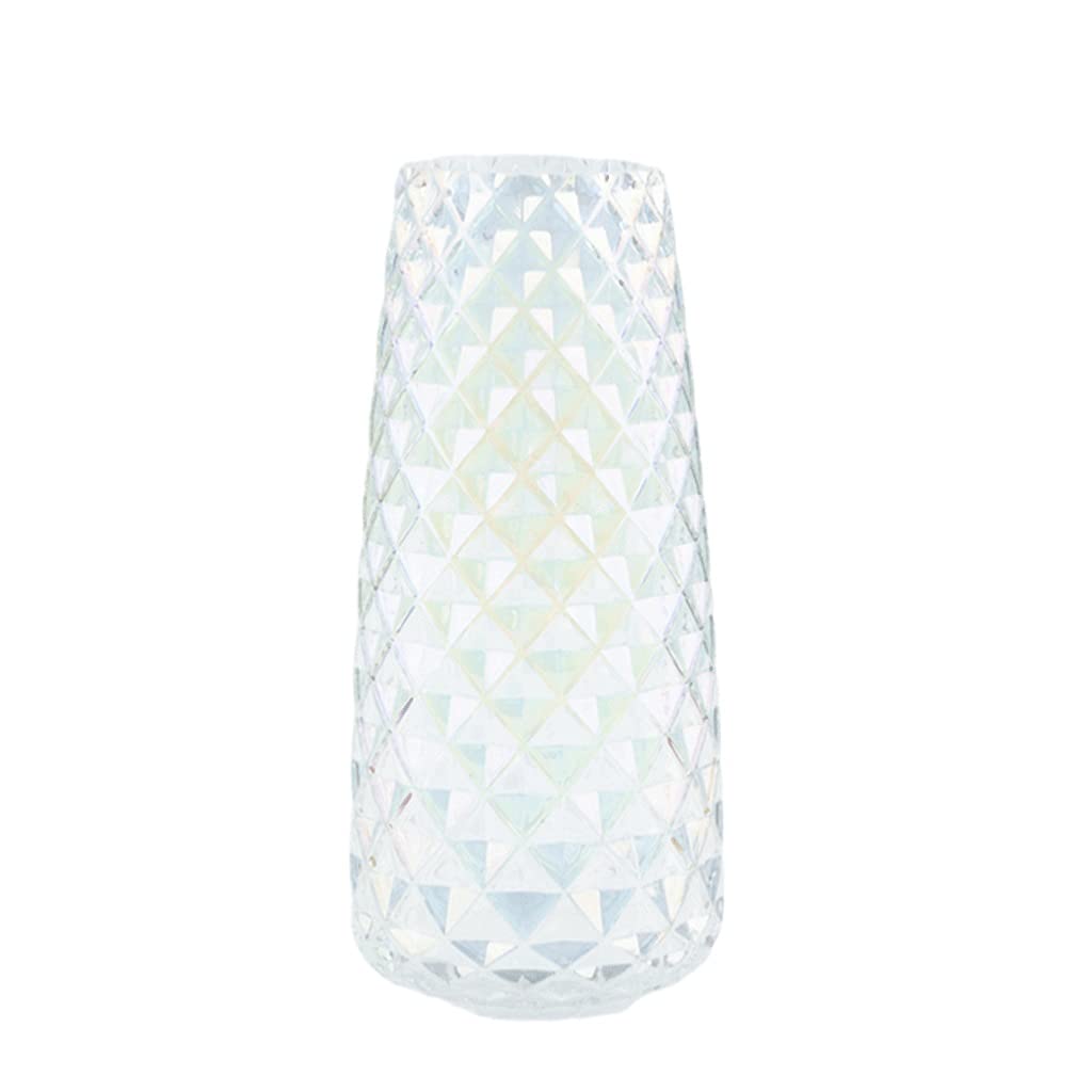 Ngdfgr Colorful Unique Vase Flower Vases Clear Glass Floral Vases Decor Dining Table Balcony Centerpieces Wedding Housewarming Fashion (Colorful),