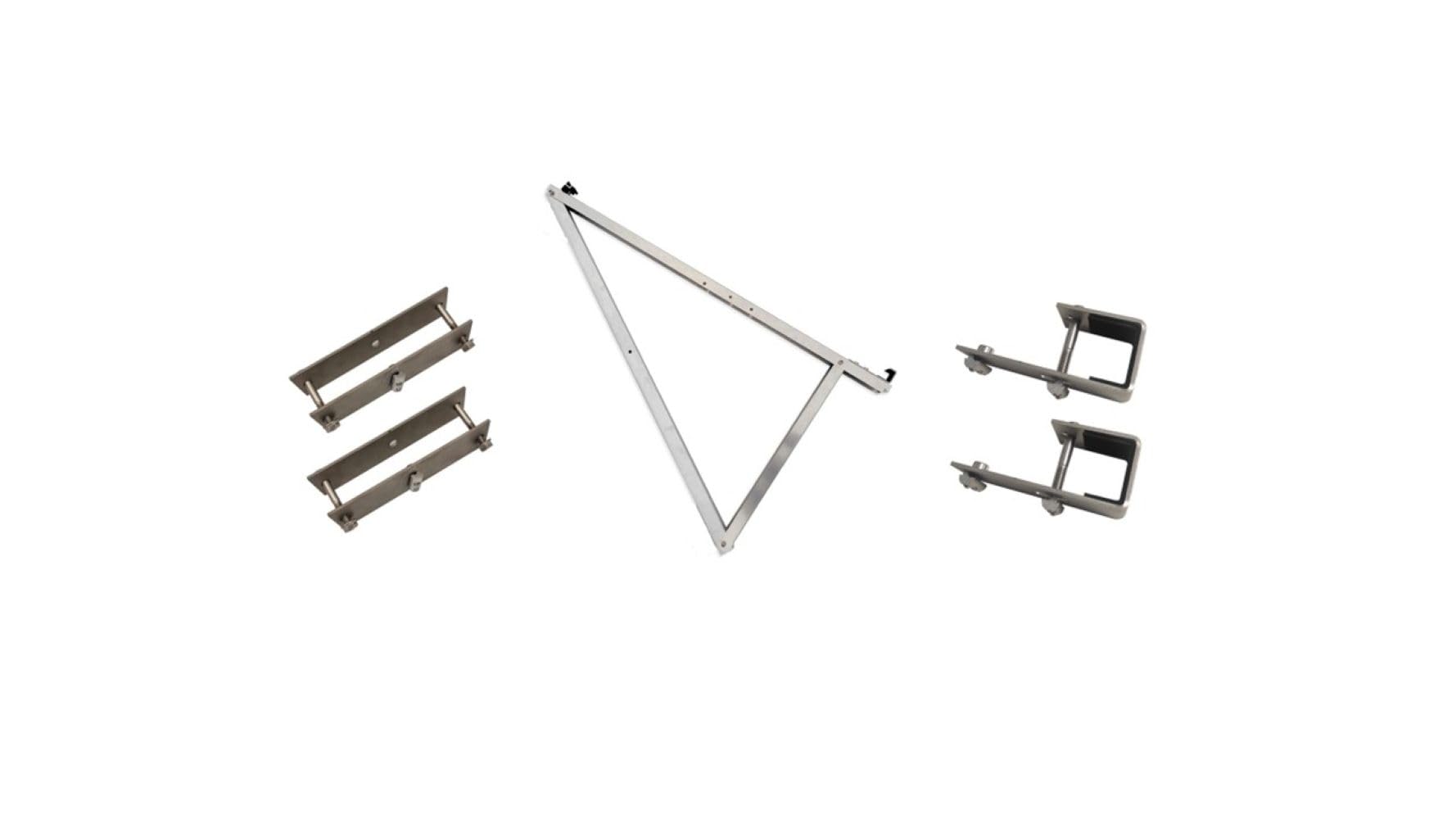 Balkonkraftwerk Halterung Multiflex Set für 1 PV-Modul (2er-Set), flexible Geländerbefestigung (40/50 mm, Klemmhalter), inkl. 0% MwSt., Halterungen:Halterung Balkon
