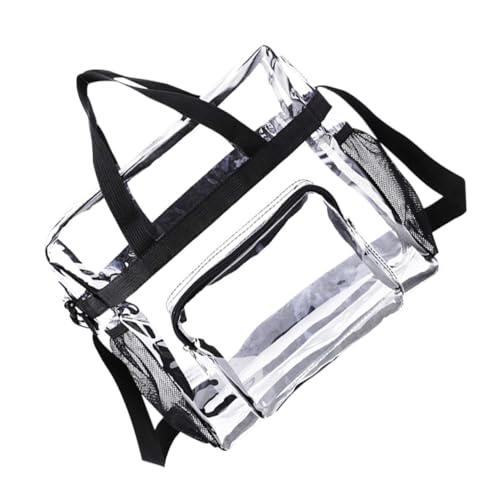 1pc Large Capacity Transparent Beach Bag Lightweight Tote for Travel Vacation and Everyday Use for Toys Towels Clothes and Swim Accessories