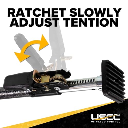 Image of US Cargo Control Ratcheting Cargo Bars for Pickup Truck Bed (4 Pack), 40 inch to 70 inch Adjustable Load Locks for Pickup Trucks, SUV, Minivan, and Small Trailers, Truck Bed Divider with Rubber Non-Slip Pads