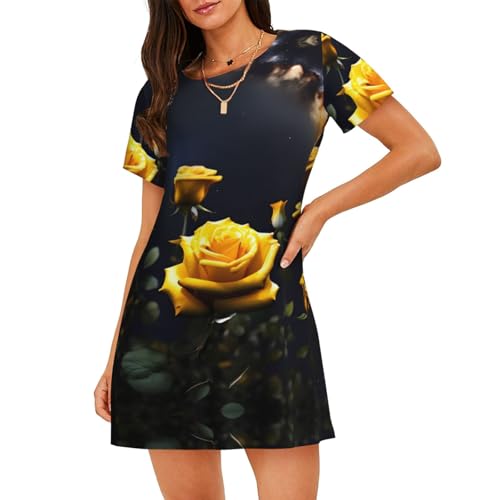 Chemise de nuit douce en tissu premium coupe trapèze fluide