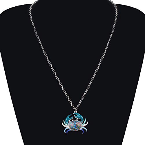 DUOWEI Cute Crab Necklace Pendant Hypoallergenic Jewelry Summer Spring Gifts for Women2