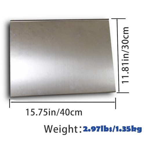 Tabla de cortar iMoloovi de acero inoxidable resistente, 39.88x29.97 cm, grosor 0.61 cm, para cocina, apta para lavavajillas miniatura 2
